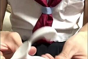 Crossdresser In School Uniform Screams For Anal!