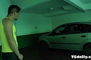 Slutty Brazilian Shemale Fucks in Threesome