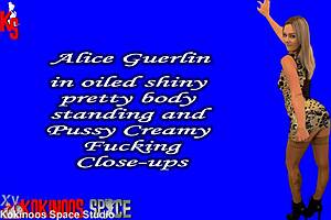 Alice guerlin receives standing massage and rough pussy fucking at kokinoos space