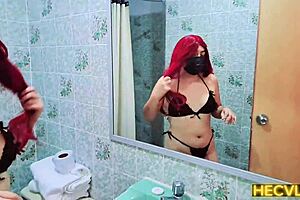 i put the condom on my latina recording partner in the hotel