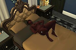 demi the ebony hentai girl rubs one out in this anime masturbation scene