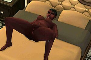 demi the ebony hentai girl rubs one out in this anime masturbation scene