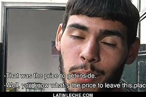 Sexy Latino Boy Covered in Cum by Four Hung Guys