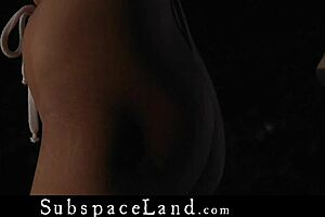 Master whips tied up slave sucking cock domination sex tape forest fetish