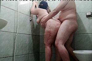 he caught me bathing nicely in the shower