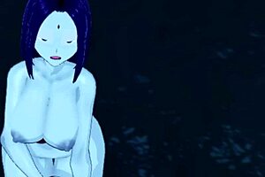 Raven with big thighs giving jerk off instructions in dark forest. What’s next for this teen titan?
