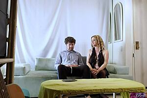 Stepmom Helps Stepson With His Big Natural Tits Creampie