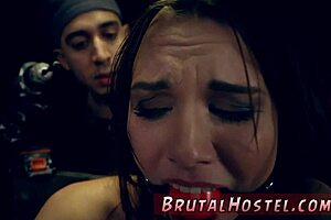 Aidra Fox bound nude in chair for domination.