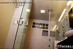 teen boy and his boyfriend having bareback sex in the bathroom, pics included