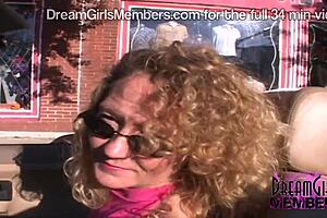 Hey, check this fun public flashing with a hot swinger milf outdoors!