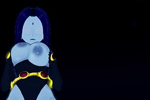 Raven with big thighs giving jerk off instructions in dark forest. What’s next for this teen titan?