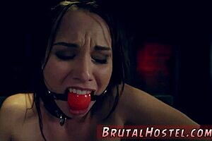 Aidra Fox bound nude in chair for domination.