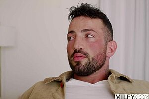 milfy caitlin catches contractor jerking off in lingerie