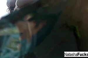 Natasha Nice fingers her tight wet pussy nude