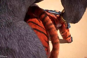 Wildlife gay furrys yiff hard in rough anal action