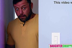 Facetime fuck buddies Riley Star Serena Santos Preston Parker Sergeant Miles in POV blowjob and ass fucking