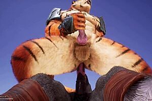 Wildlife gay furrys yiff hard in rough anal action