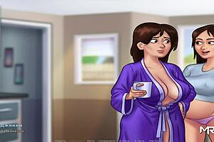 Summertime Saga - Pregnant Character Caresses Her Breasts In Episode 3 Scene 77