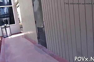 free cute teen gives rough blowjob in pov hardcore sex