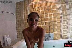 asian teen pleasing her big dick european bf 😍