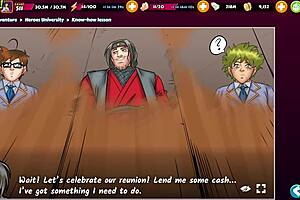 hentaiheroes university orgy with blowjobs, creampies, and bukkake domination 😈