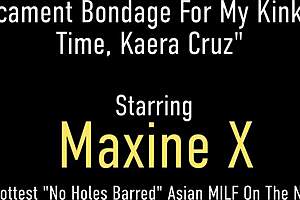 maxine x ties up kaera cruz for some spanking and bondage fun