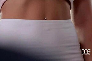 yo, this busty blonde is sucking off four guys and swallowing their cum in a group.