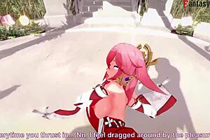 Yae Miko Fucking Hard in Genshin Impact Fantasy