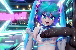 Miku Takes Big Black Cock Deepthroat Concert