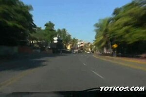 Sexy Dominican Street Girls in Public Action