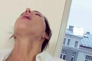 ripping clothes in pantyhose fetish video