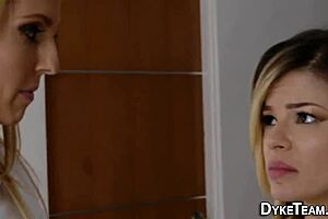 busty blonde lesbians tribbing and scissoring with fingering and rimjob in hd