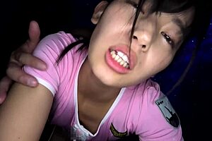 Cute Asian teen moans loudly during intense doggystyle fucking