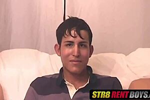 Quinton and TJ jerk their hard pricks together.