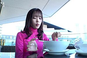 Big Tits Asian Babe Loses Control in Reverse Impregnation Blowjob