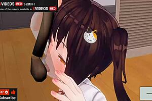 Uncensored Japanese Hentai Handjob And Blowjob With ASMR