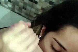 White wolf compilation features deep throat blowjobs with cum facials on white moon