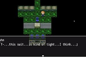 In this hentai game, the space suits are too tight for her huge tits and massive butt.