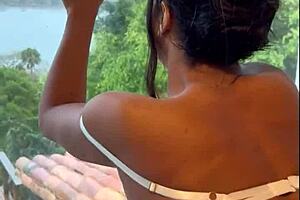 in this homemade video, my young wife in sexy lingerie rides me cowgirl style, just like a real cowgirl.