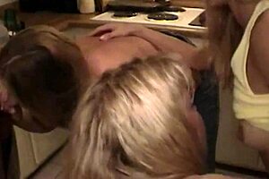 Amateur couples in an orgy where blonde housewives fuck with monster cocks and cumshots