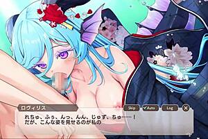 monster girl gives amazing blowjob in anime hentai 😍