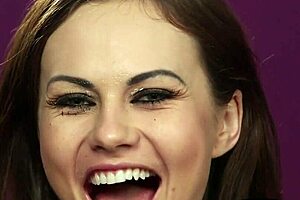 Wow, Eurobabe Gets Facial All Over Pretty Face!