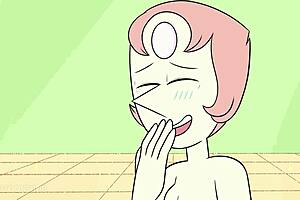 Pearl takes big cock in her ass and tits in parody cartoon