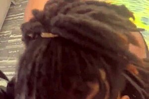 Slim Woman Spins On Office Chair