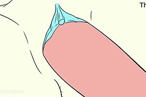 Pearl takes big cock in her ass and tits in parody cartoon