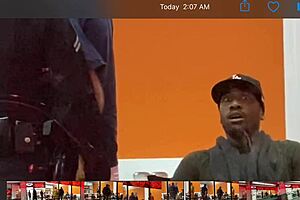 Nasty Nats explodes on that tiny black cock!