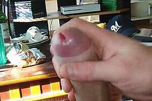 jerking off to tranny porn cumshot