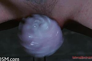 Babe Feels Intense Desire with Tight Pussy Drilled Hard in Bondage.