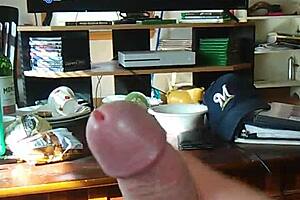 jerking off to tranny porn cumshot