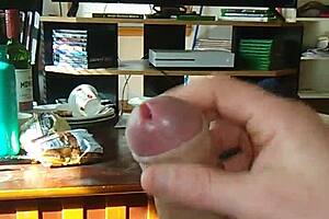 jerking off to tranny porn cumshot